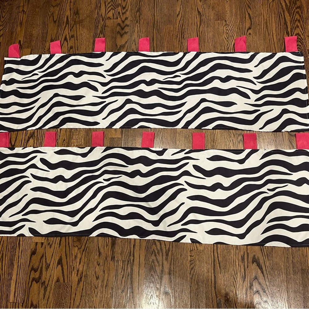 Sweet Jojo Designs Funky Pink Zebra Print Window Valance Set Of 2